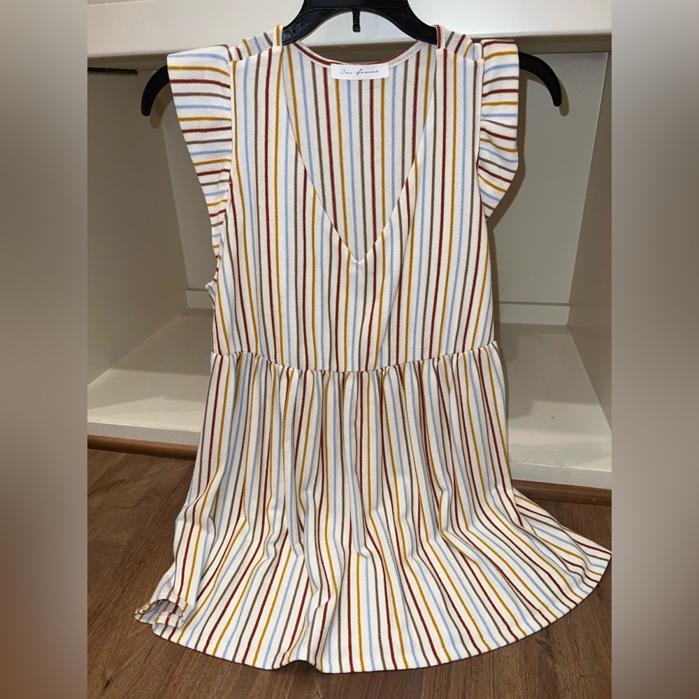 Multi color stripe long shirt